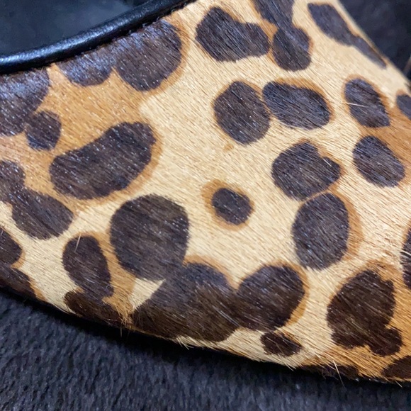 Leopard Print Nine West Shoes with Ankle Straps - Picture 4 of 4